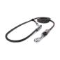 Preview: easy-long Hundeleine Ø11mm - 2,5m - schwarz mit silber Punkten